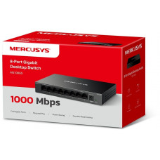 Коммутатор Mercusys MS108GS (L2) 8x1Гбит/с неуправляемый