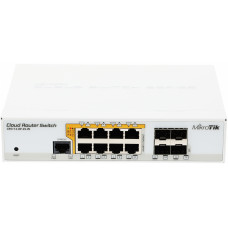 Коммутатор MikroTik CRS112-8P-4S-IN 8x1Гбит/с 4SFP 8PoE+ управляемый