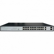 Коммутатор Origo OS2228P/370W OS2228P/370W/A1A 28x1Гбит/с 2xКомбо(1000BASE-T/SFP) 2SFP 24PoE+ 370W неуправляемый