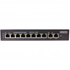 Коммутатор Osnovo SW-20820(120W) (L2) 8x100Мбит/с 2x1Гбит/с 8PoE 120W неуправляемый