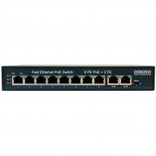 Коммутатор Osnovo SW-21000(120W) (L2) 10x100Мбит/с 8PoE 120W неуправляемый