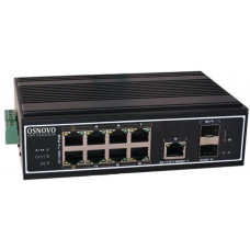 Коммутатор Osnovo SW-60812/I 8x100Мбит/с 1x1Гбит/с 2SFP 6PoE++ 300W
