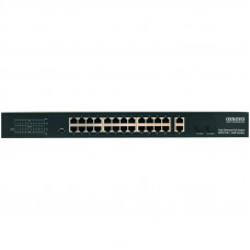 Коммутатор Osnovo SW-62422(400W) 26x100Мбит/с 2xКомбо(1000BASE-T/SFP) 24PoE+ 400W неуправляемый