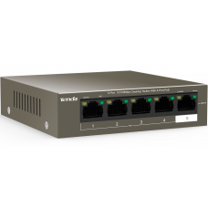 Коммутатор Tenda TEF1105P-4-63W (L2) 5x100Мбит/с 4PoE 58W неуправляемый