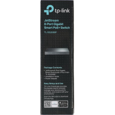 Коммутатор TP-Link JetStream SG2008P (L2) 8x1Гбит/с 4PoE+ 62W управляемый