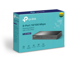Коммутатор TP-Link TL-SF1008LP (L2) 8x100Мбит/с 4PoE 41W неуправляемый