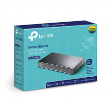 Коммутатор TP-Link TL-SG1008P (L2) 8x1Гбит/с 4PoE+ 64W неуправляемый