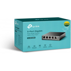 Коммутатор TP-Link TL-SG105PE (L2) 5x1Гбит/с 4PoE+ 65W управляемый