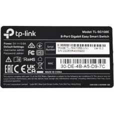 Коммутатор TP-Link TL-SG108E (L2) 8x1Гбит/с управляемый