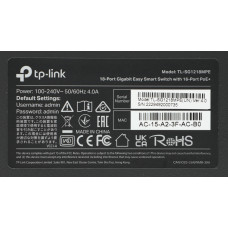 Коммутатор TP-Link TL-SG1218MPE (L2) 18x1Гбит/с 2xКомбо(1000BASE-T/SFP) 16PoE+ 192W управляемый