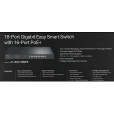Коммутатор TP-Link TL-SG1218MPE (L2) 18x1Гбит/с 2xКомбо(1000BASE-T/SFP) 16PoE+ 192W управляемый