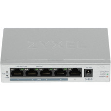 Коммутатор Zyxel GS1005HP-EU0101F (L2) 5x1Гбит/с 4PoE+ 60W неуправляемый