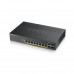 Коммутатор Zyxel GS1920-8HPV2-EU0101F (L2) 8x1Гбит/с 2xКомбо(1000BASE-T/SFP) 8PoE+ 130W управляемый
