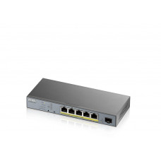 Коммутатор Zyxel NebulaFlex Pro GS1350-6HP-EU0101F 5G 1SFP 5PoE+ 60W управляемый