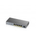 Коммутатор Zyxel NebulaFlex Pro GS1350-6HP-EU0101F 5G 1SFP 5PoE+ 60W управляемый