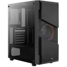 Корпус Aerocool Menace Saturn FRGB-G-BK-v1 черный без БП ATX 7x120mm 2x140mm 2xUSB3.0 audio bott PSU