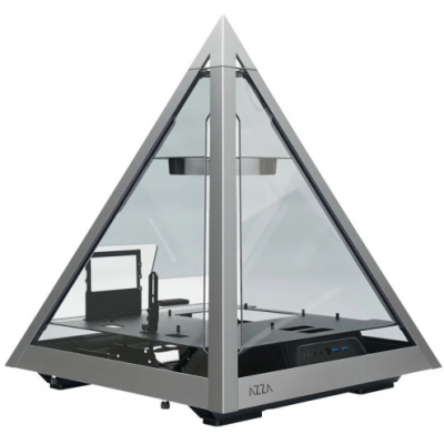 Корпус Azza Pyramid L черный/серебристый без БП ATX 6x120mm 2xUSB3.0 audio bott PSU