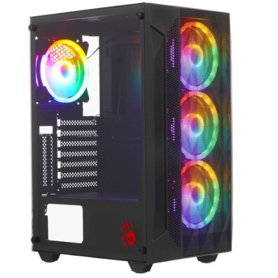 Корпус Bloody BD-CC107F черный без БП ATX 4x120mm 1xUSB3.0 audio bott PSU