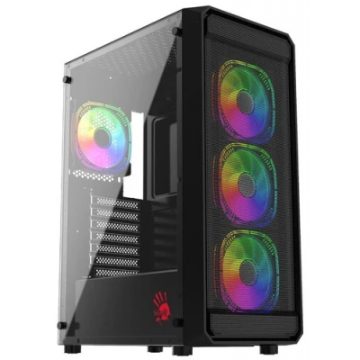 Корпус Bloody BD-CC114F черный без БП ATX 4x120mm 1xUSB2.0 1xUSB3.0 audio bott PSU