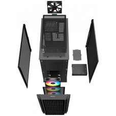 Корпус Deepcool CG540 черный без БП ATX 3x120mm 4x140mm 2xUSB3.0 audio bott PSU
