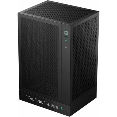 Корпус Deepcool CH170 Digital черный без БП miniITX 6x120mm 2xUSB3.0 audio bott PSU
