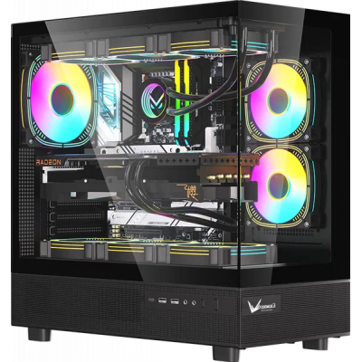 Корпус Formula Crystal Z8 черный без БП ATX 11x120mm 4x140mm 1xUSB3.0 audio bott PSU