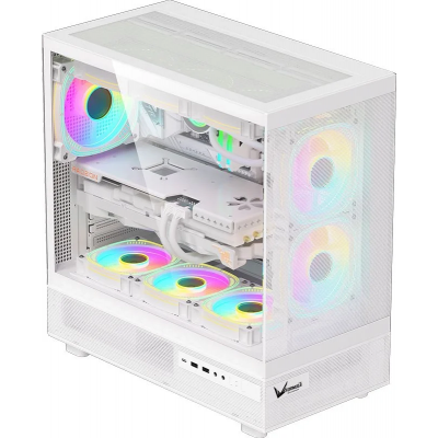 Корпус Formula Crystal Z8 FLOE белый без БП ATX 3x120mm 5x140mm 1xUSB2.0 1xUSB3.0 1xUSB3.1 audio bott PSU