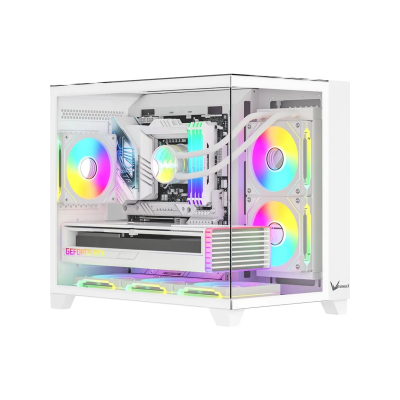 Корпус Formula Crystal Z9ML Floe белый без БП mATX 1xUSB3.0 1xUSB3.1 audio bott PSU