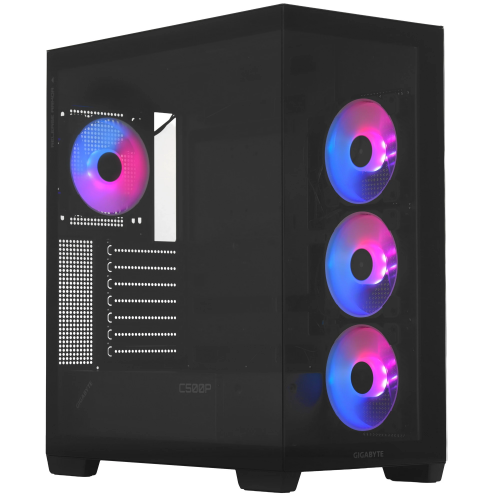Корпус Gigabyte GB-C500P ST черный без БП ATX 6x120mm 3x140mm 2xUSB3.0 audio bott PSU
