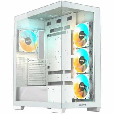 Корпус Gigabyte GB-C500PI ST белый без БП ATX 6x120mm 3x140mm 2xUSB3.0 audio bott PSU