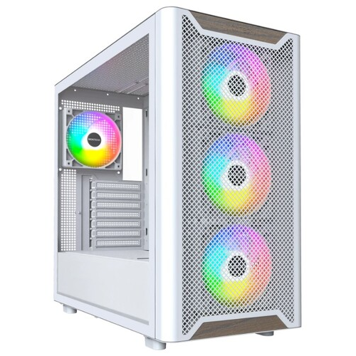 Корпус Montech XR Wood белый без БП ATX 9x120mm 4x140mm 2xUSB3.0 audio bott PSU
