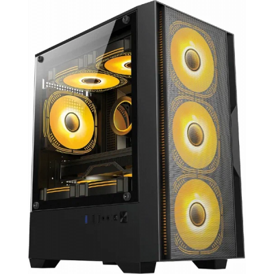 Корпус Оклик OCC-MN307 черный без БП mATX 8x120mm 2xUSB2.0 1xUSB3.0 audio bott PSU