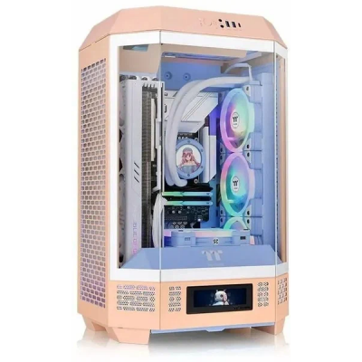 Корпус Thermaltake The Tower 300 Peach Fuzz розовый без БП mATX 8x120mm 6x140mm 2xUSB3.0 audio bott PSU