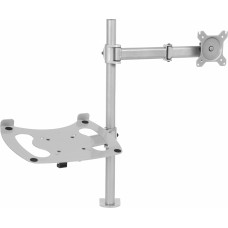 Кронштейн для монитора/ноутбука Cactus CS-VM-LH07-AL серебряный 13"-27" макс.8кг настольный поворот и наклон