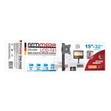 Кронштейн для мониторов Arm Media LCD-T41 черный 15"-32" макс.10кг настольный поворот и наклон верт.перемещ.