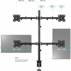 Кронштейн для мониторов Onkron D421E черный 13"-32" макс.32кг настольный поворот и наклон