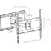 Кронштейн для телевизора Arm Media COBRA-50 черный 26"-65" макс.35кг настенный поворотно-выдвижной и наклонный