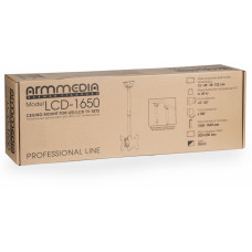 Кронштейн для телевизора Arm Media LCD-1650 черный 15"-48" макс.90кг потолочный поворот и наклон