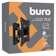 Кронштейн для телевизора Buro FL0 черный 20"-29" макс.15кг настенный поворот и наклон