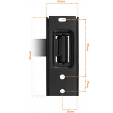 Кронштейн для телевизора Buro MF1 черный 13"-60" макс.25кг настенный поворот и наклон