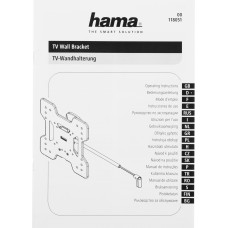 Кронштейн для телевизора Hama TILT TV Premium черный 19"-48" макс.25кг настенный