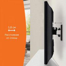 Кронштейн для телевизора SunWind 1F черный 20"-29" макс.15кг настенный поворот и наклон