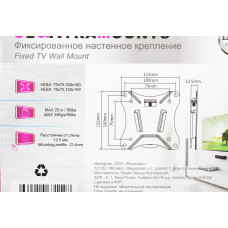 Кронштейн для телевизора Ultramounts UM810F черный 13"-27" макс.25кг настенный фиксированный