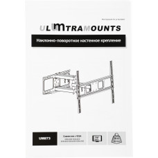 Кронштейн для телевизора Ultramounts UM873 черный 37"-70" макс.40кг настенный поворотно-выдвижной и наклонный