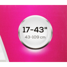 Кронштейн для телевизора Ultramounts UM876 черный 17"-42" макс.20кг настенный поворот и наклон