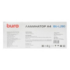 Ламинатор Buro BU-L280 черный A4 (80-125мкм) 25см/мин (2вал.) хол.лам. лам.фото