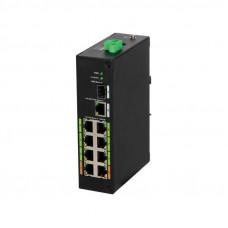 Коммутатор Dahua DH-LR2110-8ET-120 (L2) 1x100Мбит/с 8x1Гбит/с 1SFP 6PoE+ 2PoE++ 120W неуправляемый