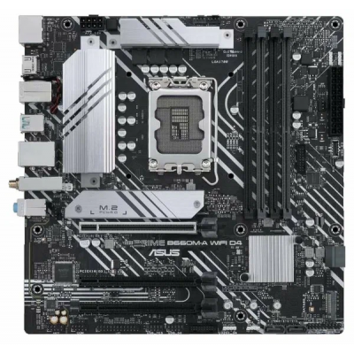 Материнская плата Asus PRIME B660M-A WIFI D4 Soc-1700 Intel B660 4xDDR4 mATX AC`97 8ch(7.1) GbLAN RAID+HDMI+DP
