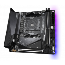 Материнская плата Gigabyte B550I AORUS PRO AX Soc-AM4 AMD B550 2xDDR4 mini-ITX AC`97 8ch(7.1) 2.5Gg RAID+HDMI+DP