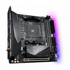 Материнская плата Gigabyte B550I AORUS PRO AX Soc-AM4 AMD B550 2xDDR4 mini-ITX AC`97 8ch(7.1) 2.5Gg RAID+HDMI+DP